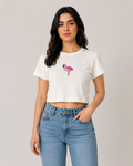 Women’s Ribbed Flamingo Crop Top