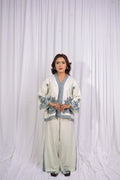 Printed Co-Ord Set – Off White & Blue